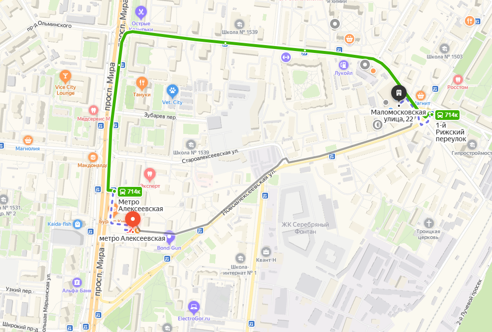 Как добраться на общественном транспорте